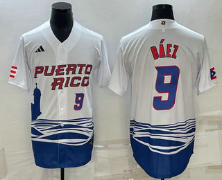 Mens Puerto Rico Baseball #9 Javier Baez Number White 2023 World Baseball Classic Stitched Jersey,We sell and wholesale Mens Puerto Rico Baseball #9 Javier Baez Number White 2023 World Baseball Classic Stitched Jersey on line form chian!
